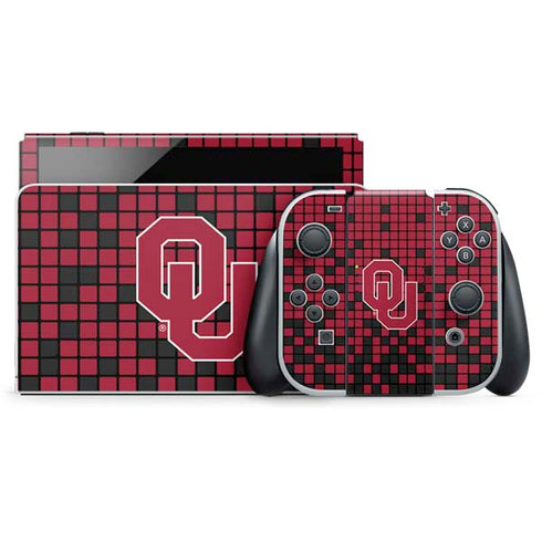 University of Oklahoma Sooners Red Digi Nintendo Switch OLED (2021) Skin